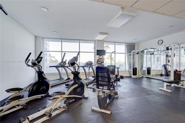 view of exercise room