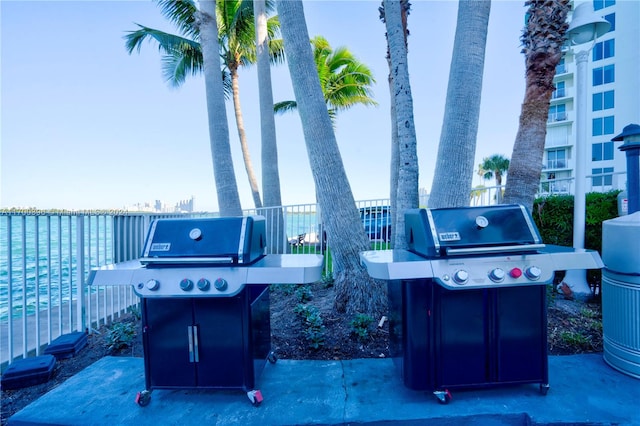 view of patio / terrace with a grill