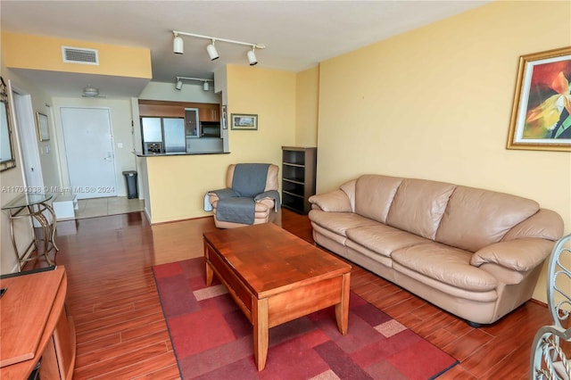 living room featuring hardwood / wood-style flooring