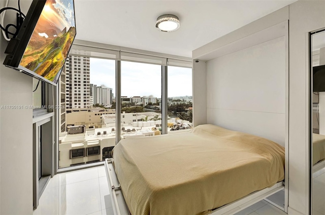 view of tiled bedroom