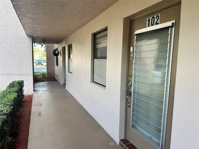 view of doorway to property