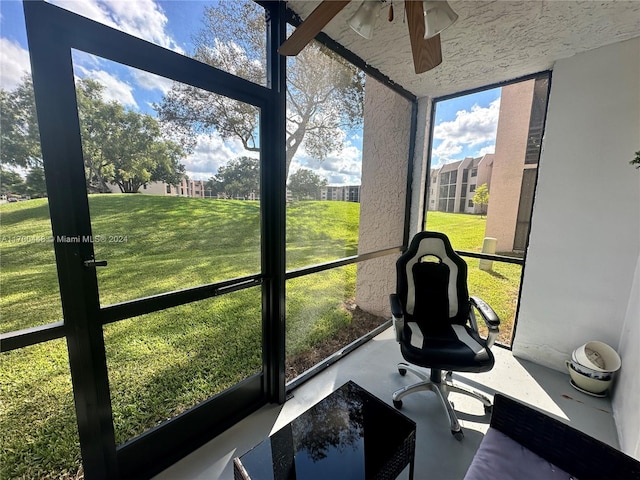 view of sunroom / solarium