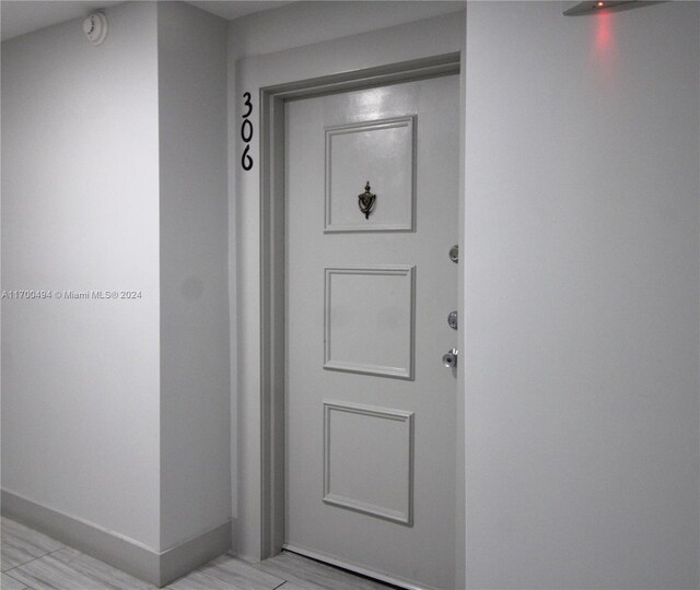 view of doorway to property