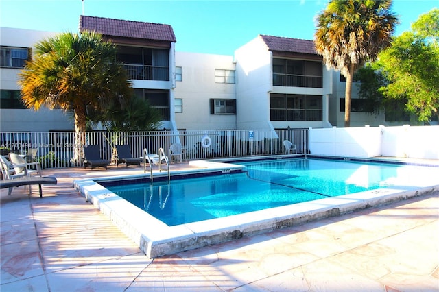 view of pool with a patio area