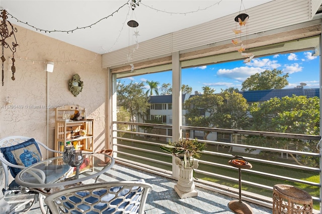 view of sunroom