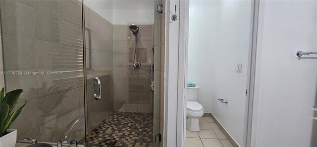 bathroom featuring tile patterned flooring, vanity, and plus walk in shower