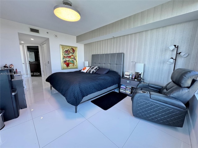 view of tiled bedroom