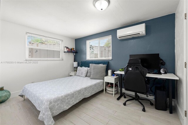 bedroom featuring hardwood / wood-style flooring