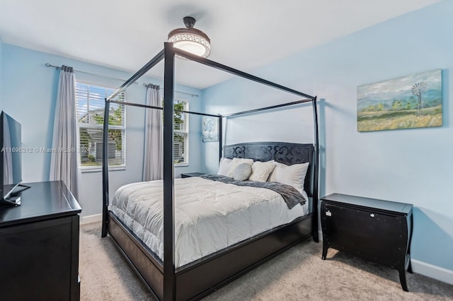 view of carpeted bedroom