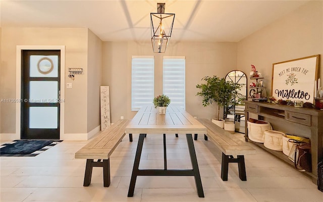 view of dining area