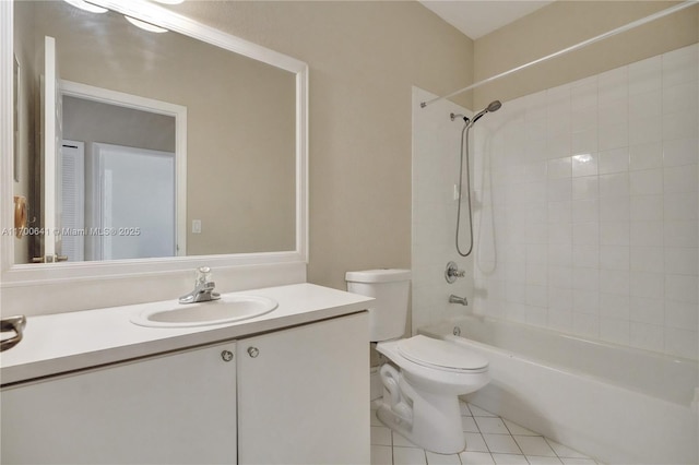 12564 SW 121st Way, Miami, FL 33186 - full bathroom featuring toilet, vanity,  shower combination, and tile patterned floors