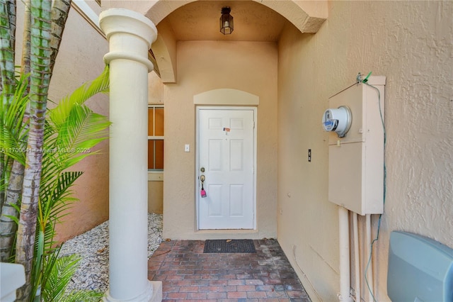 12564 SW 121st Way, Miami, FL 33186 - property entrance featuring stucco siding