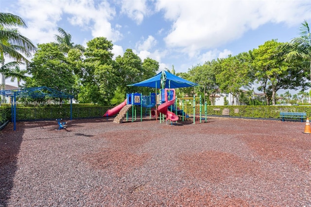 view of jungle gym