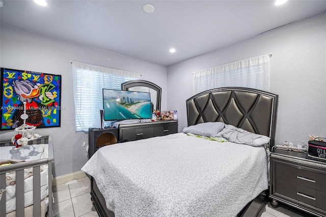 view of tiled bedroom