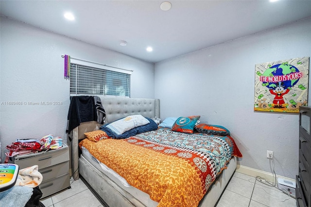 view of tiled bedroom