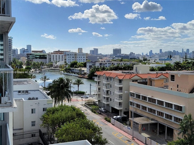 property's view of city with a water view