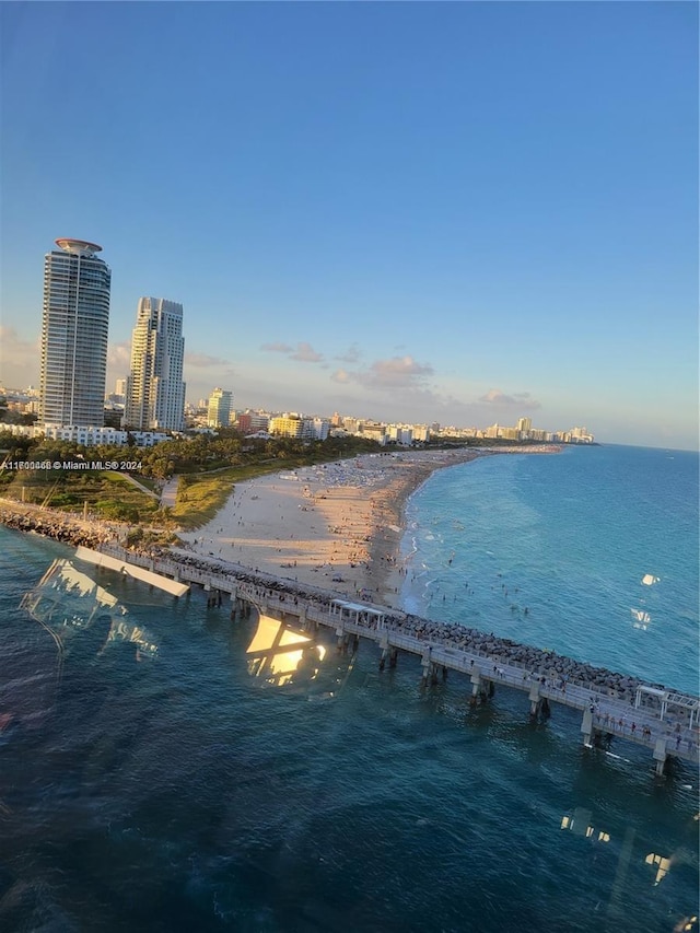 water view featuring a view of the beach