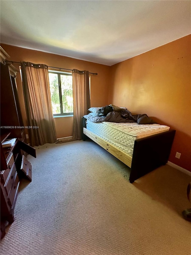 bedroom with carpet floors