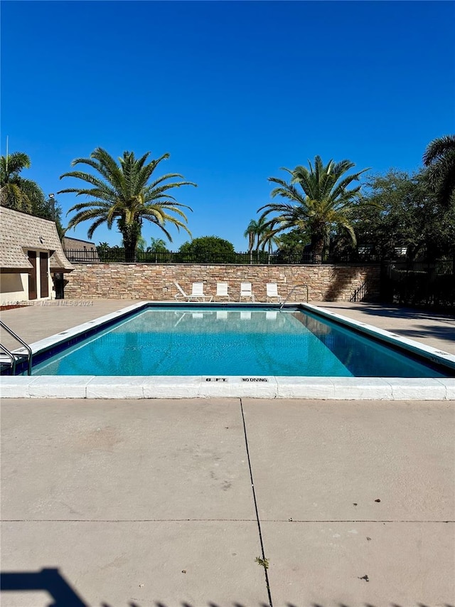 view of pool with a patio