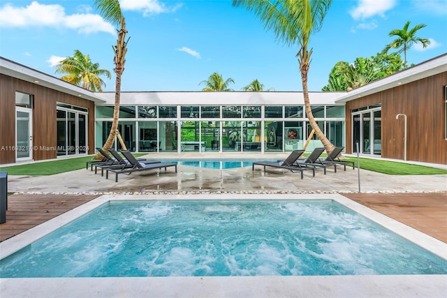 view of pool with a patio area