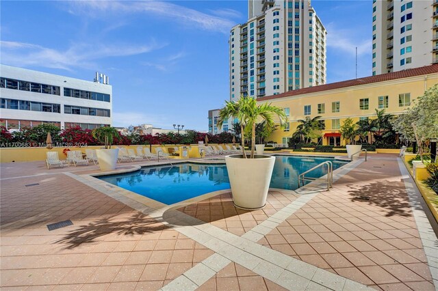 view of pool with a patio area