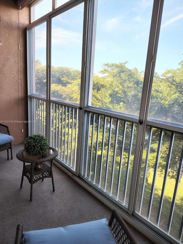 view of sunroom