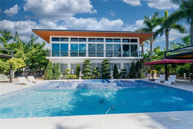 view of pool with a patio