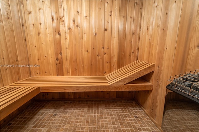 view of sauna