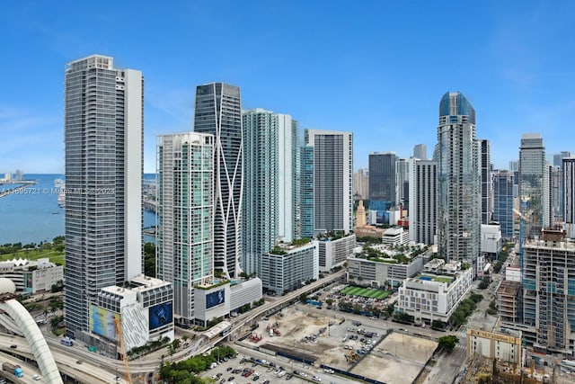 city view with a water view