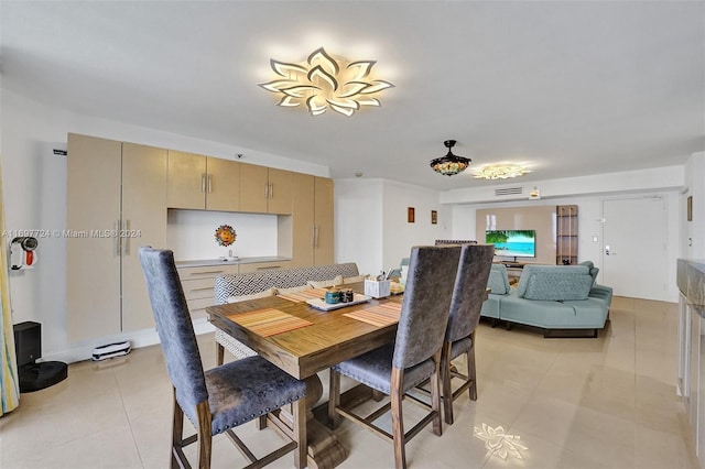 view of tiled dining room