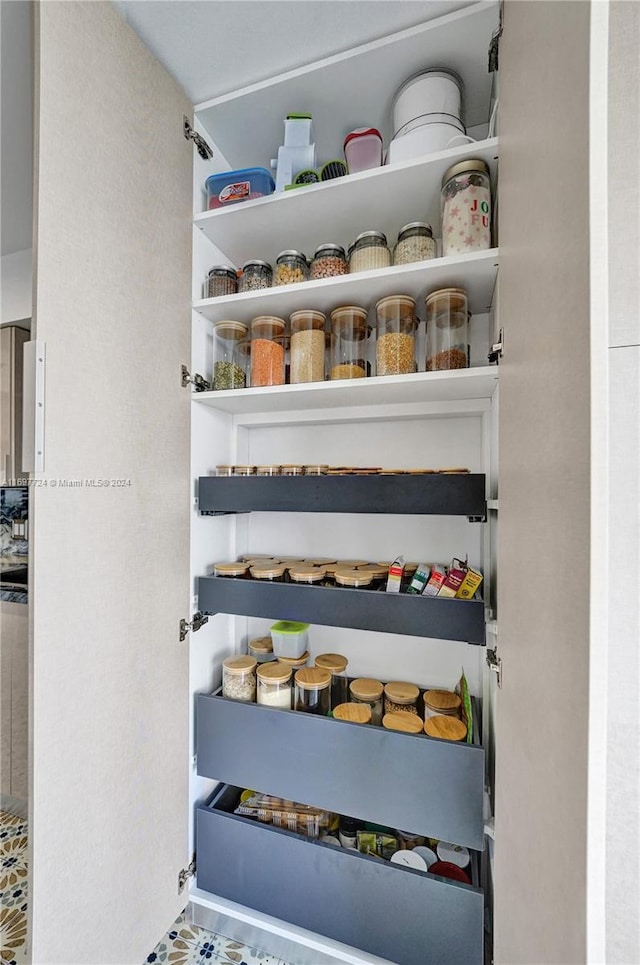 view of pantry