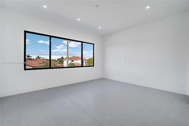 view of tiled spare room