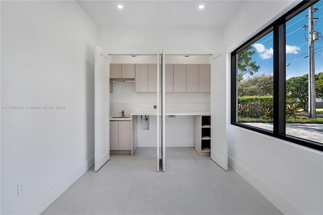 interior space with sink