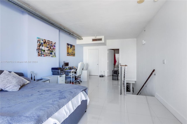 view of tiled bedroom