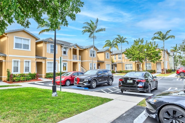 view of parking / parking lot