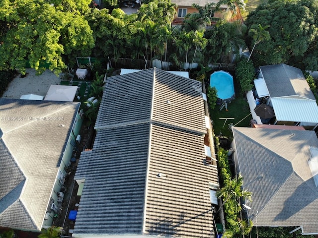 1428 SW 20th St, Miami, FL 33145 - view from above of property with a pool area