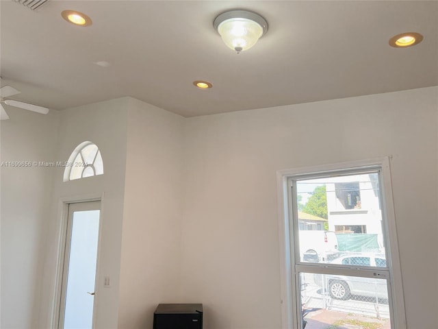 1428 SW 20th St, Miami, FL 33145 - empty room with ceiling fan and recessed lighting