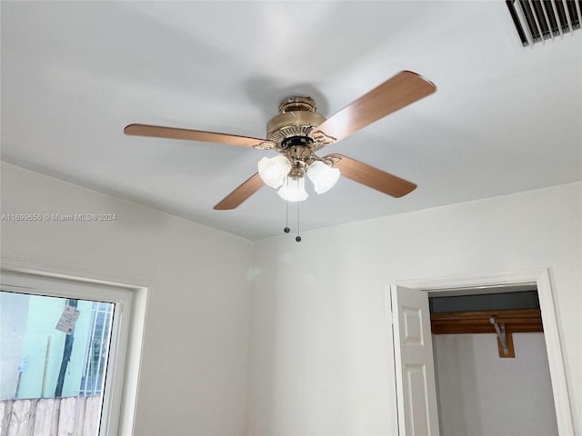 room details with ceiling fan