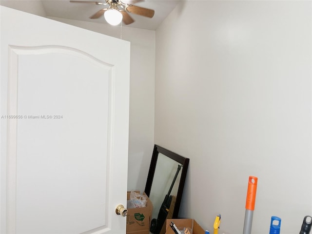 1428 SW 20th St, Miami, FL 33145 - staircase featuring ceiling fan