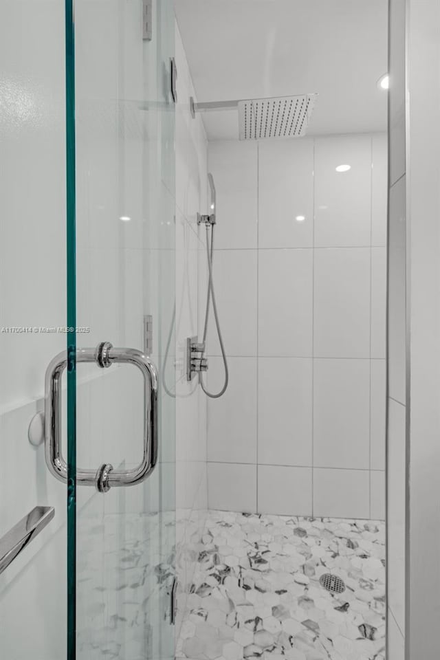 bathroom with walk in shower