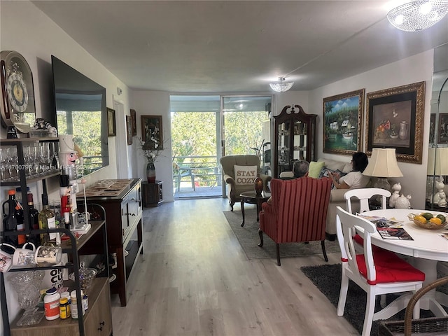 living room featuring hardwood / wood-style floors and plenty of natural light