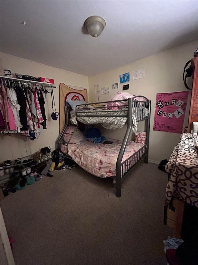 bedroom featuring carpet
