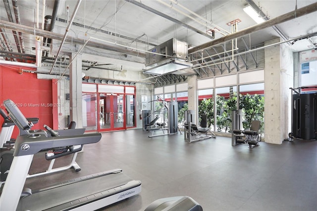 view of exercise room