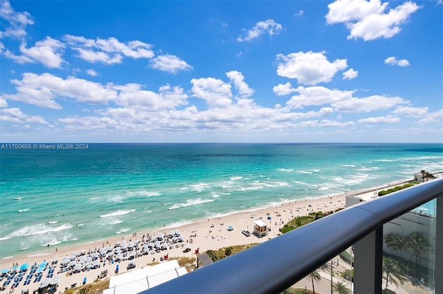 property view of water with a view of the beach