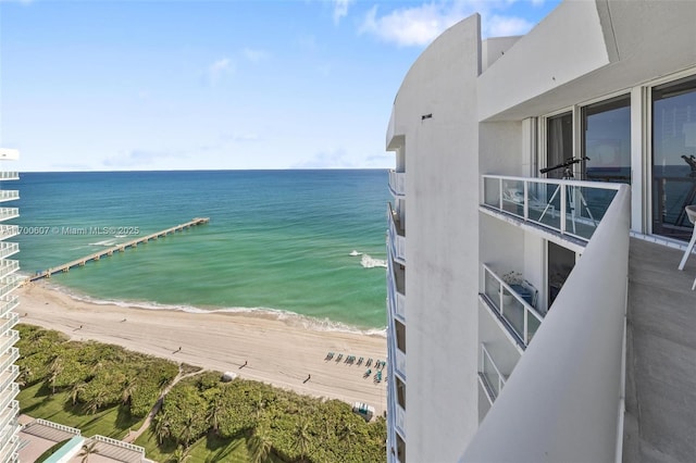 property view of water with a view of the beach