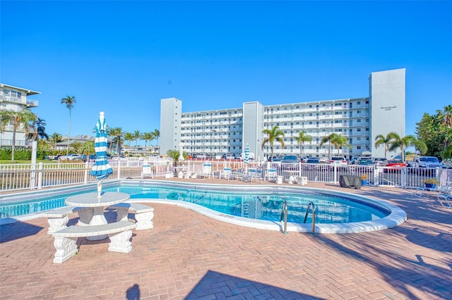 view of pool with a patio area