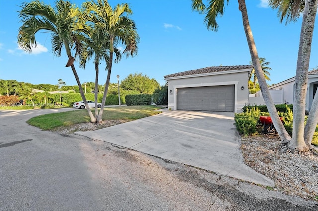 view of front facade with a garage