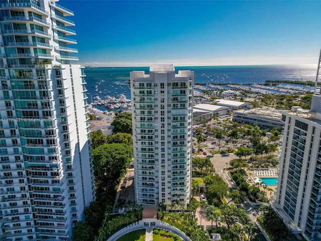 view of property with a water view