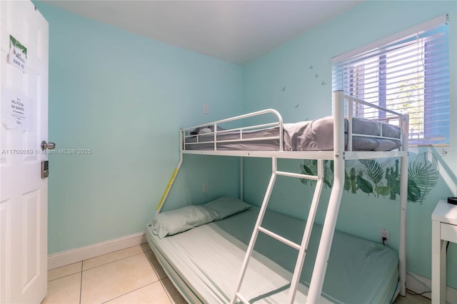 view of tiled bedroom