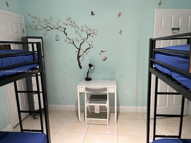 view of tiled bedroom